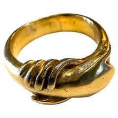 Antique 18K fede friendship ring circa 1880