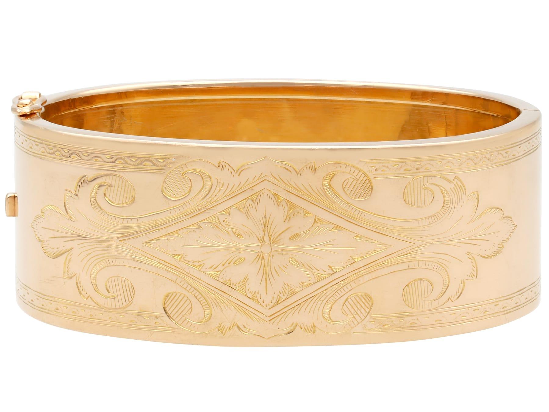 Antique 18k Rose Gold Bangle In Excellent Condition For Sale In Jesmond, Newcastle Upon Tyne