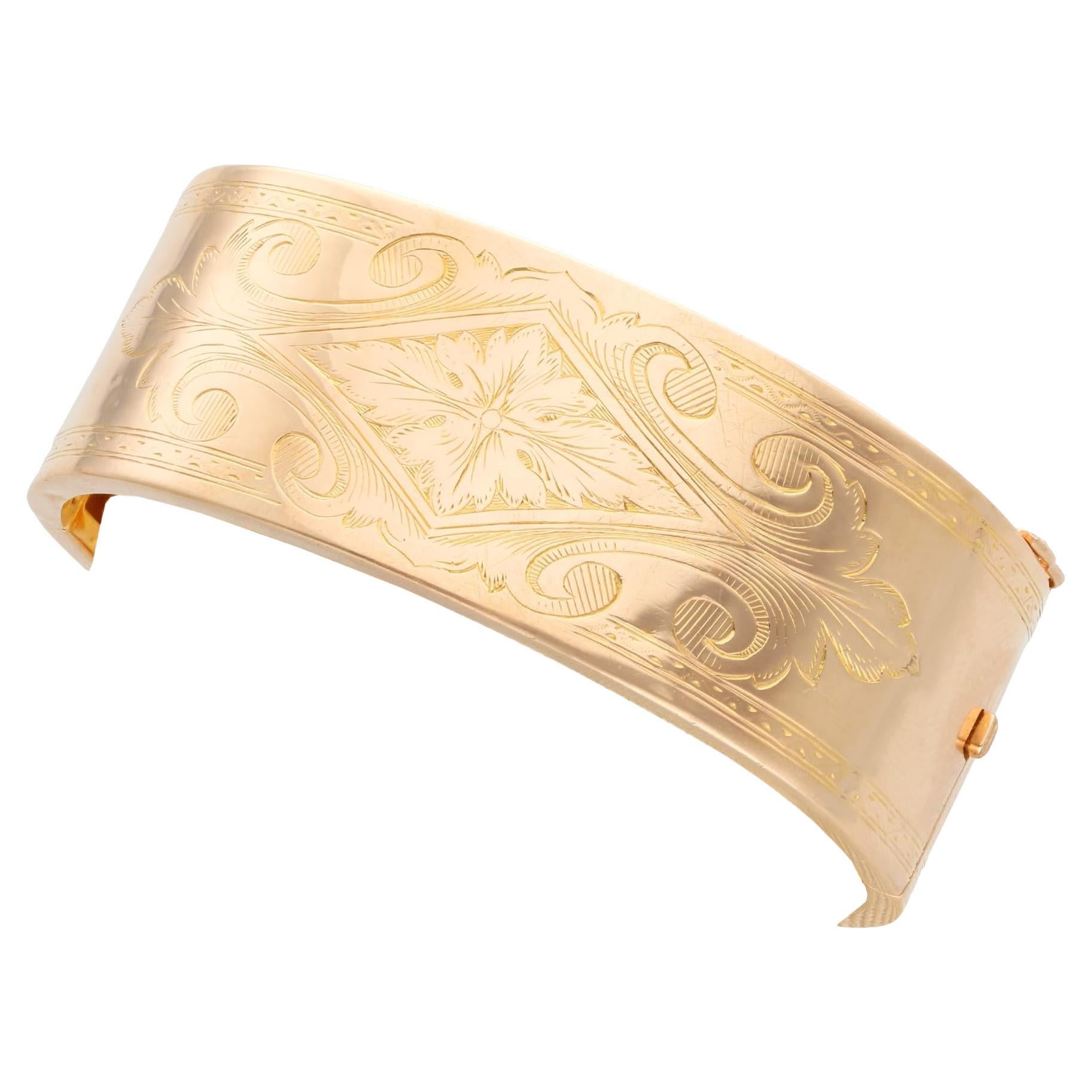 Antique 18k Rose Gold Bangle