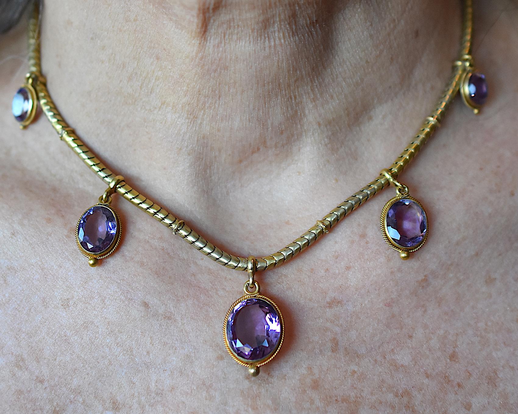 antique amethyst necklace