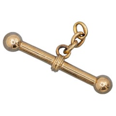 Antique 18K solid Gold Edwardian T-bar pendant – Toggle pendant