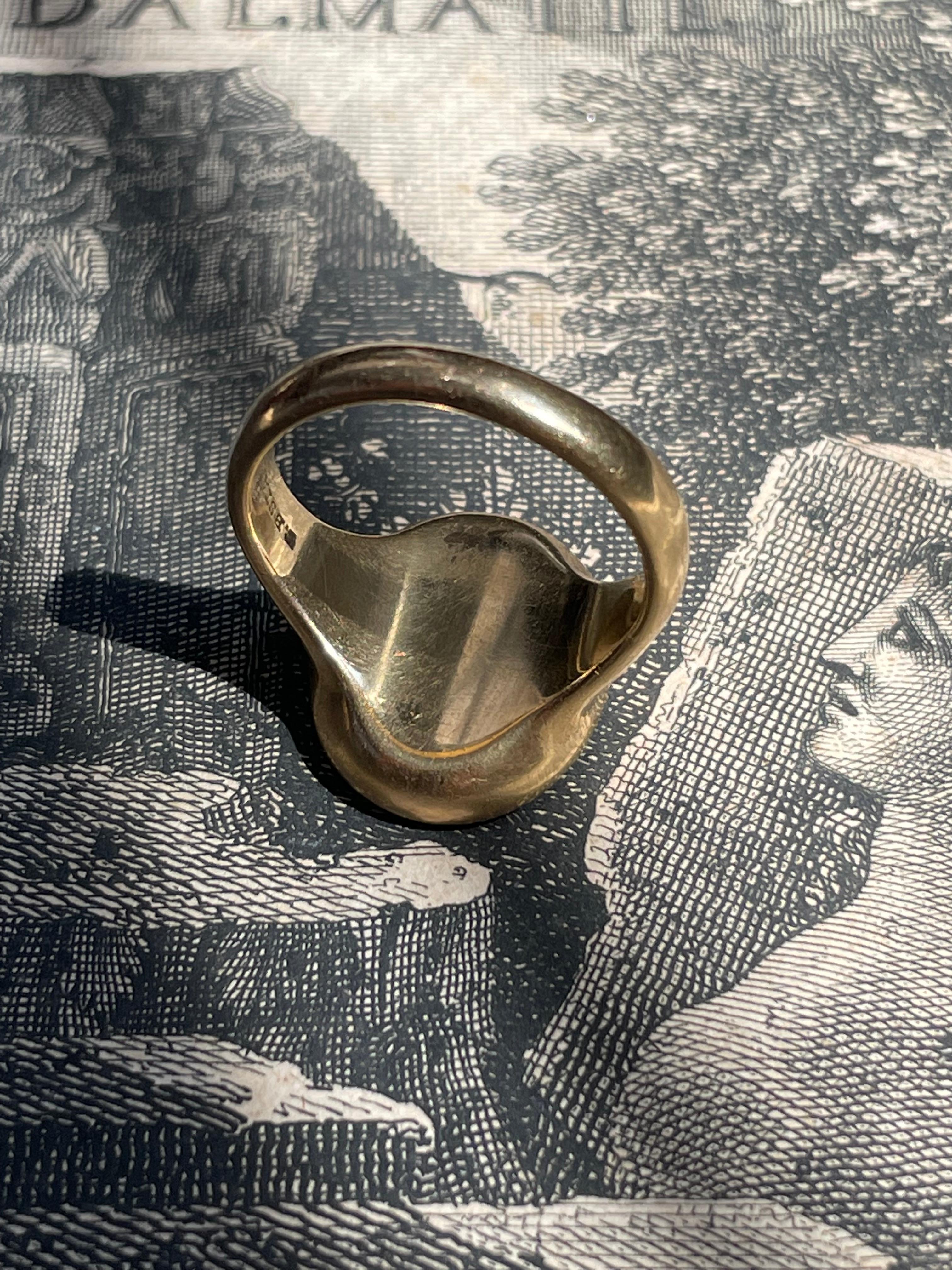 Antique 18K TB Starr Medusa Intaglio Ring In Good Condition For Sale In Hummelstown, PA