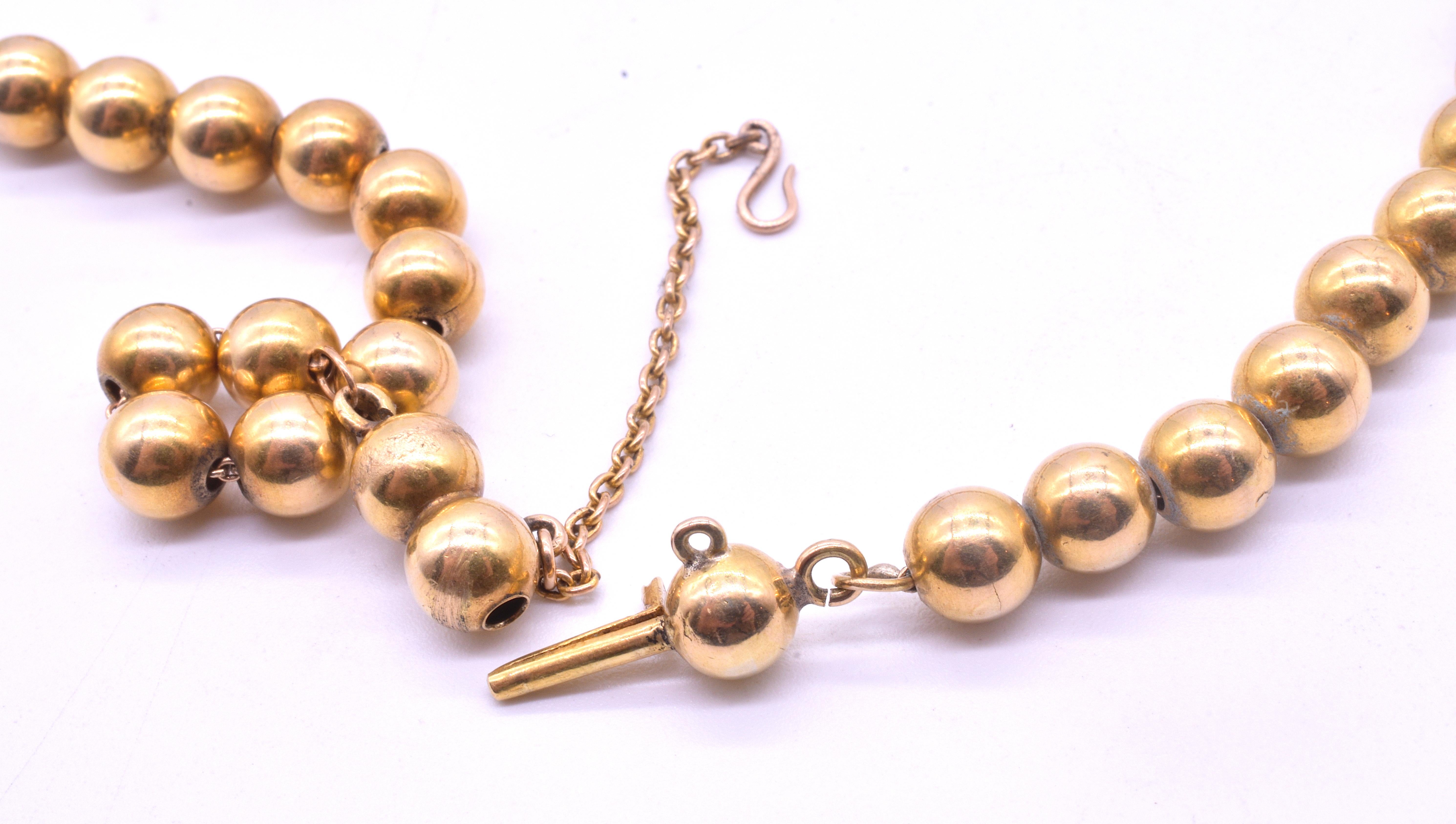 Antikes viktorianisches Perlenkragen aus 18 Karat, um 1860 Damen im Angebot