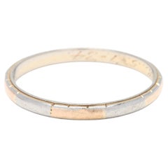 Antique 18k Yellow and White Gold Band Ring, Ring Size 6, Stackable