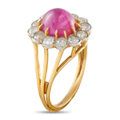Antique 18K Yellow Gold 1.20ct Diamond and Ruby Ring MF21-050726