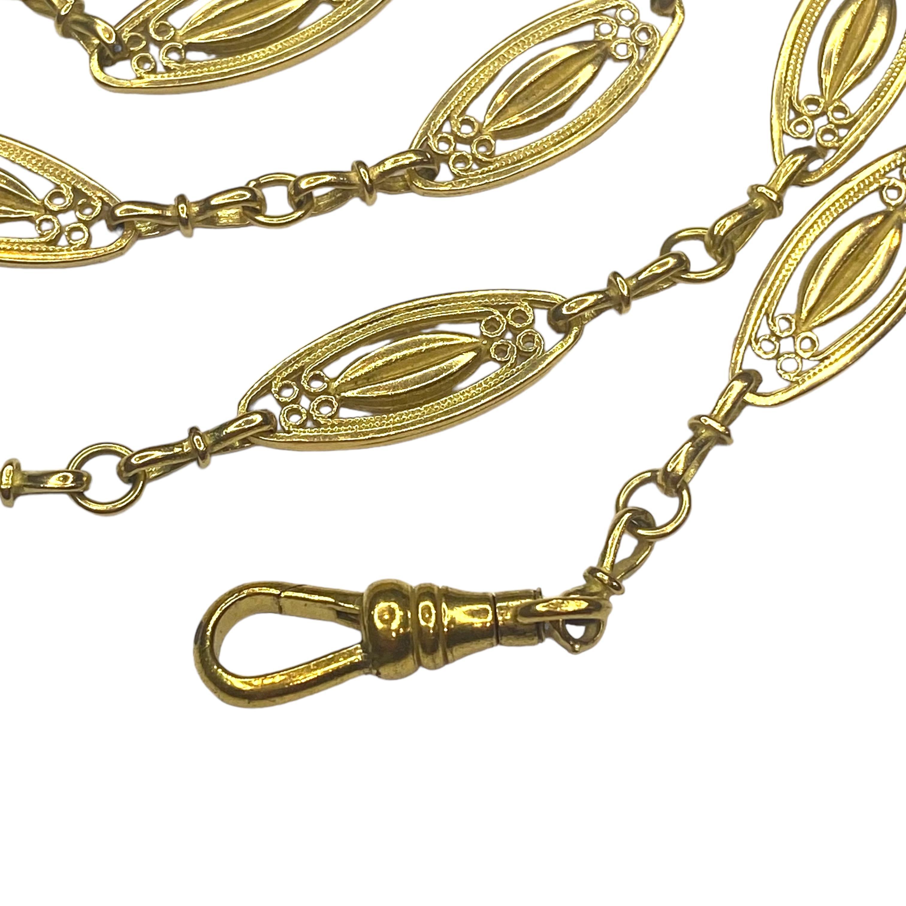 Art Nouveau Antique 18K Yellow Gold 42