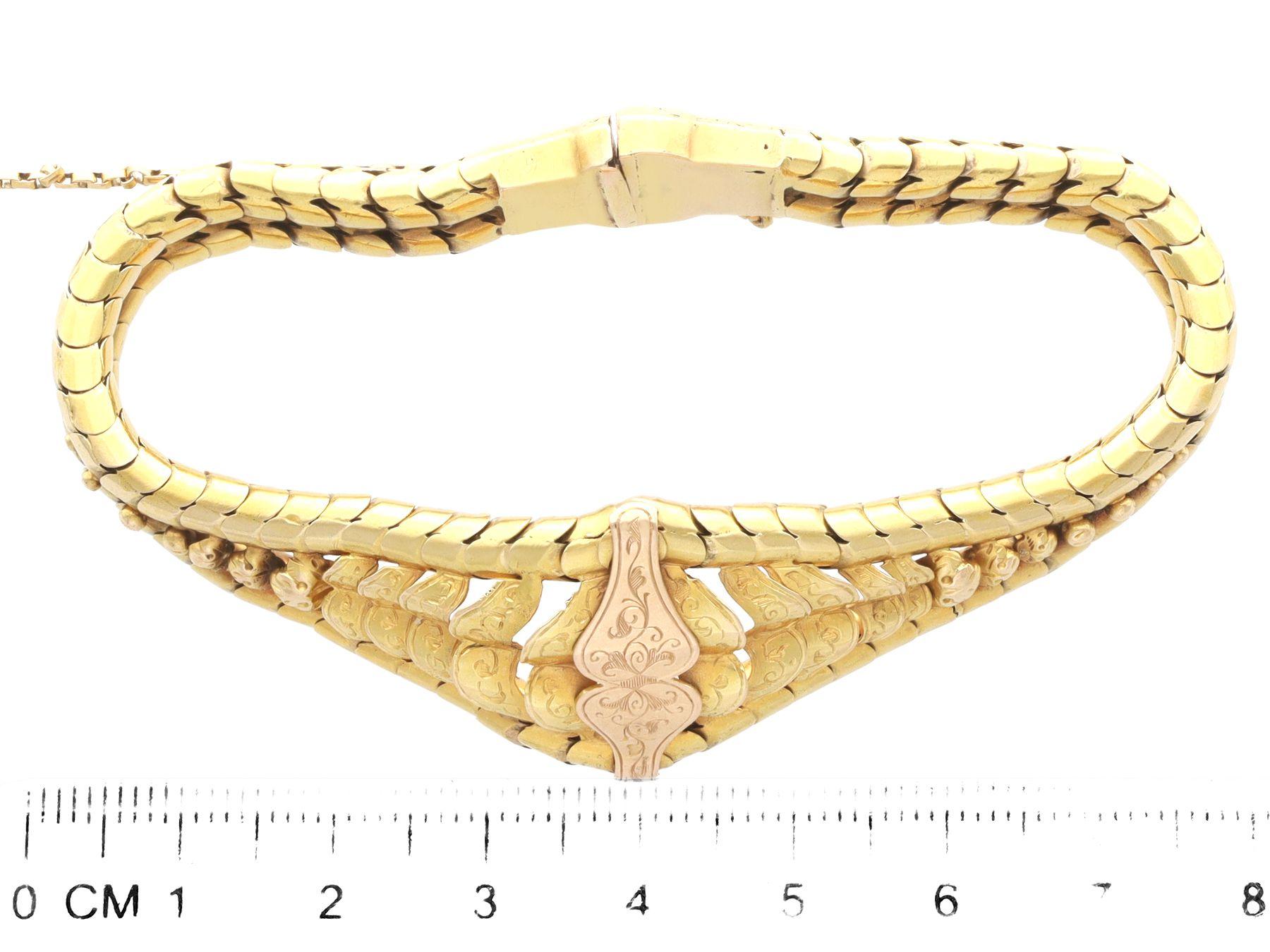 Antique 18k Yellow Gold Bracelet by Hunt & Rosell For Sale 4