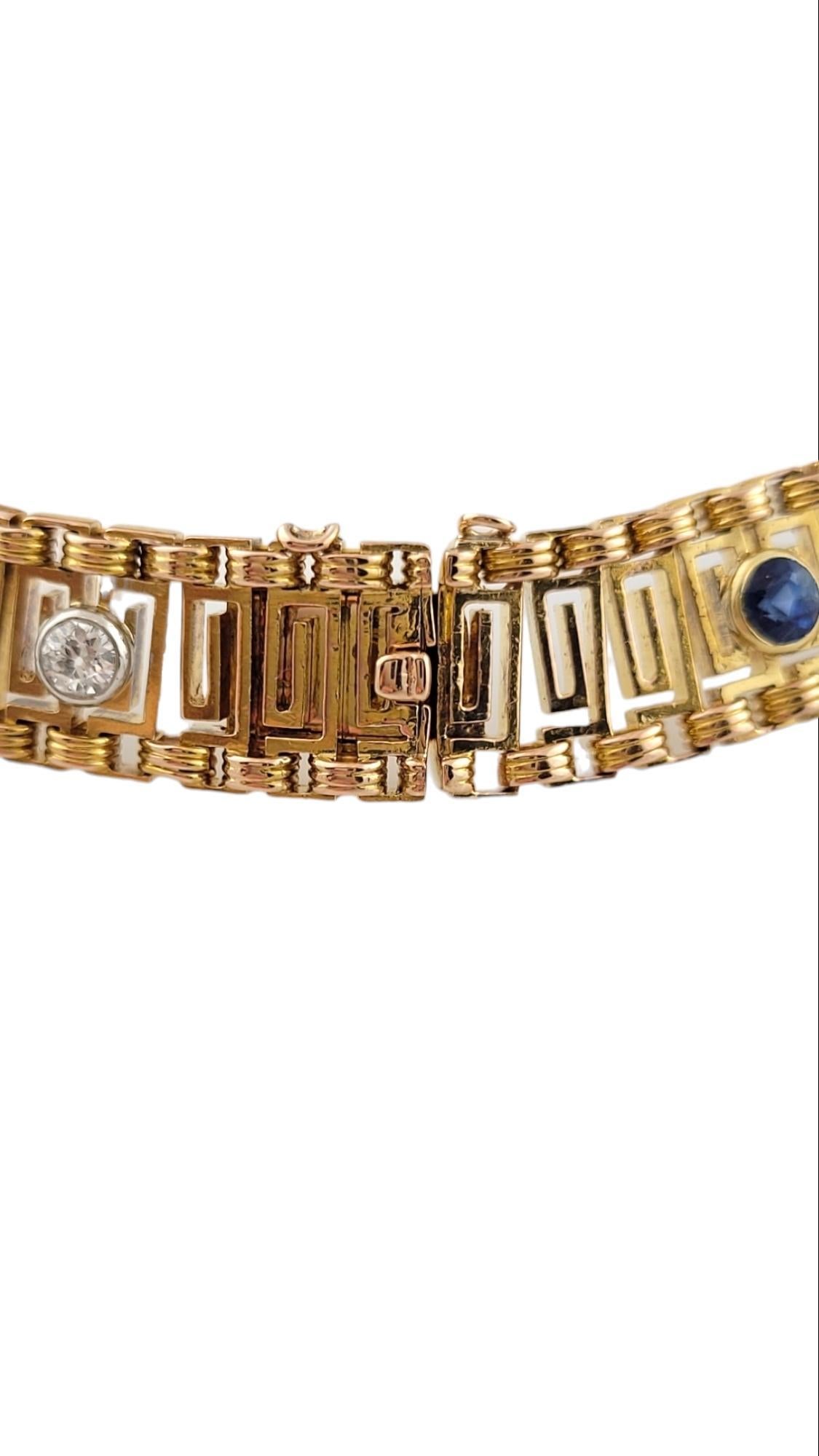 Antikes Diamantarmband aus 18 Karat Gelbgold mit Diamanten #15828 im Zustand „Gut“ im Angebot in Washington Depot, CT