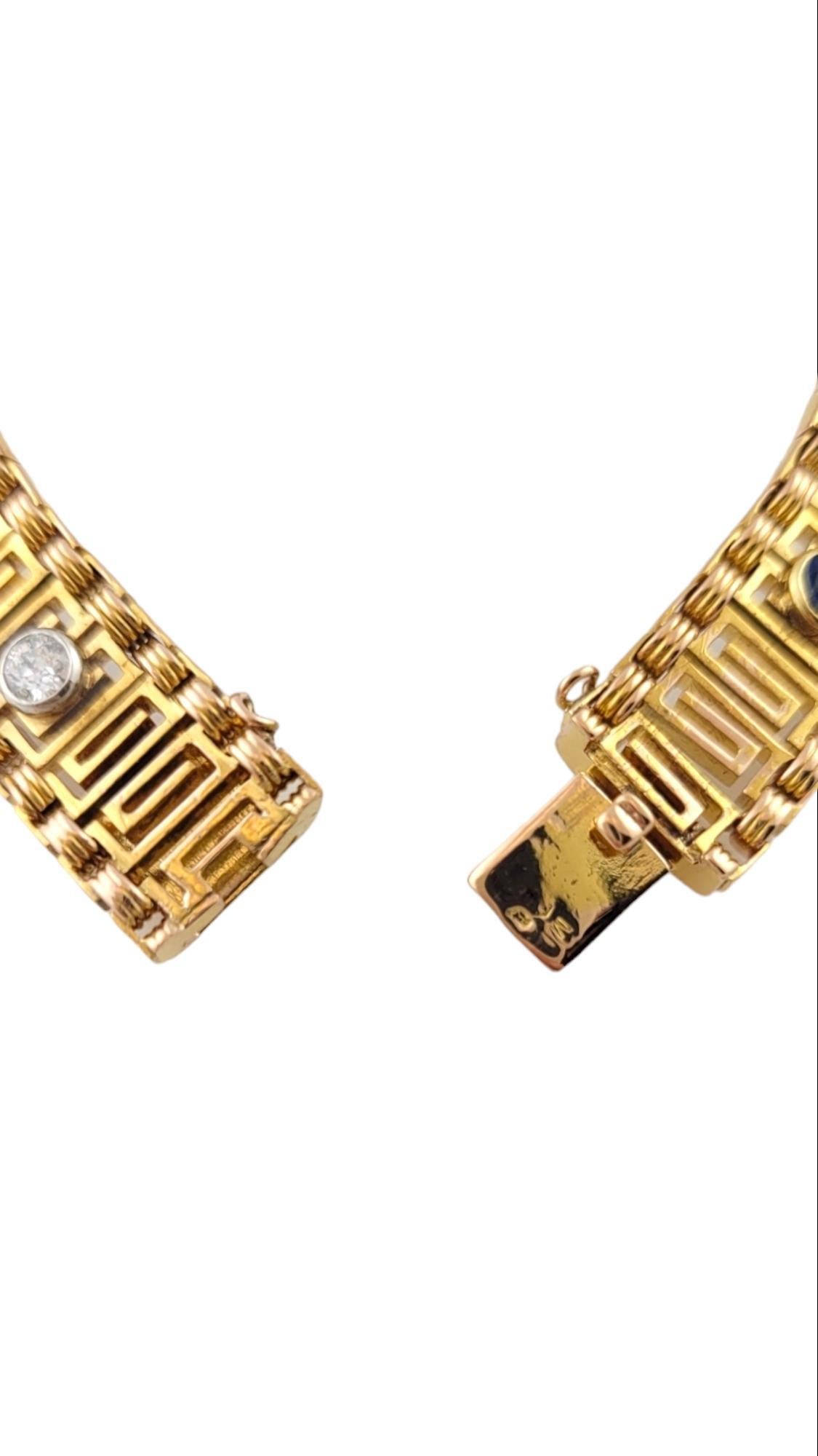 Women's Antique 18K Yellow Gold Diamond Bracelet #15828 For Sale