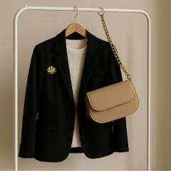 Antique 18K Yellow Gold Diamond & Pearl Enameled Pin Brooch