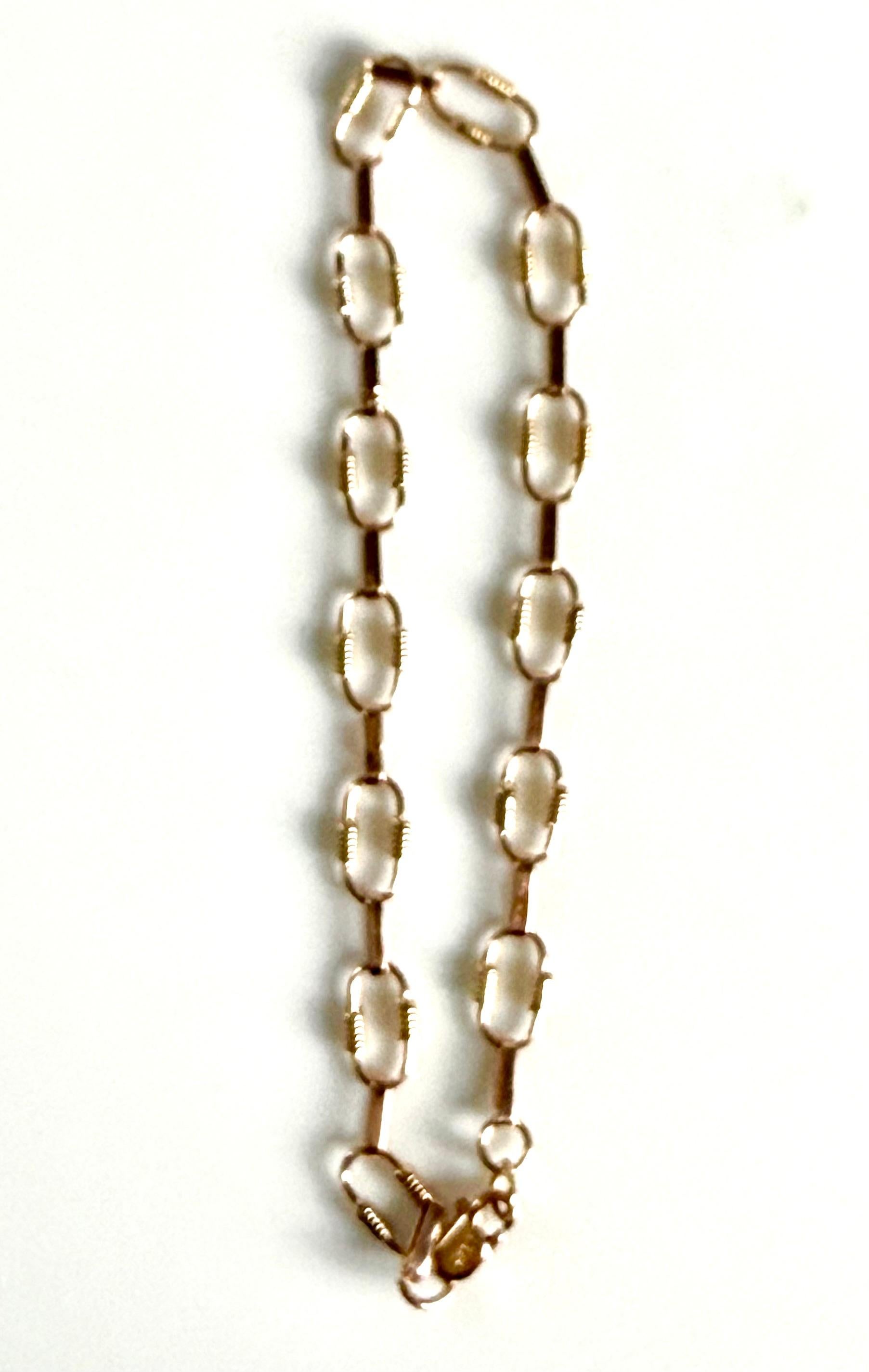 Antique 18K Yellow Gold Eslabon Bracelet For Sale 7