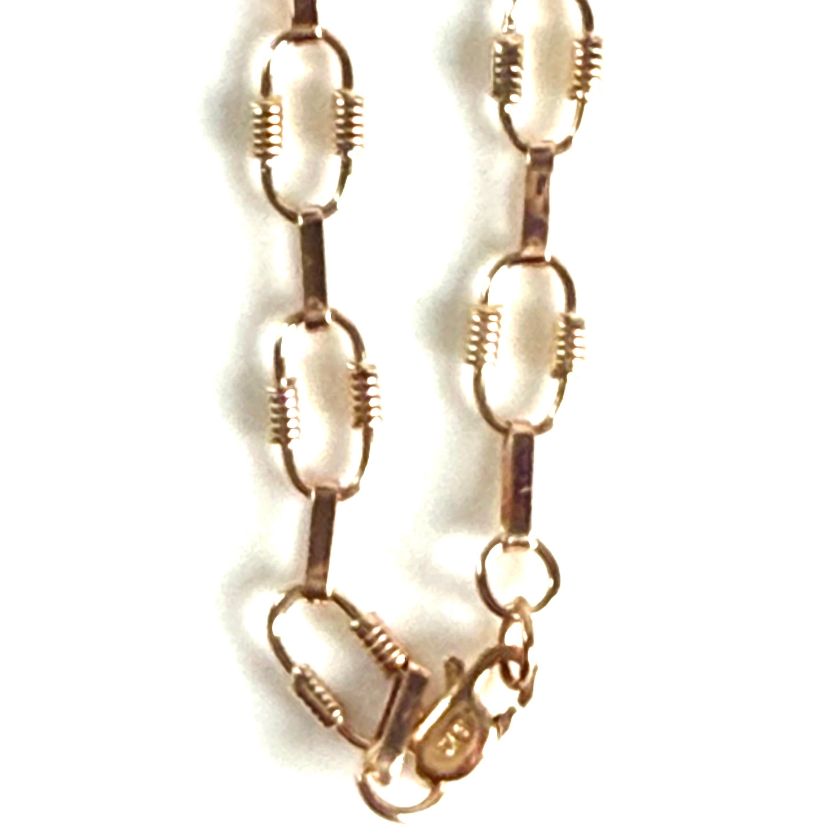 Antique 18K Yellow Gold Eslabon Bracelet For Sale 9