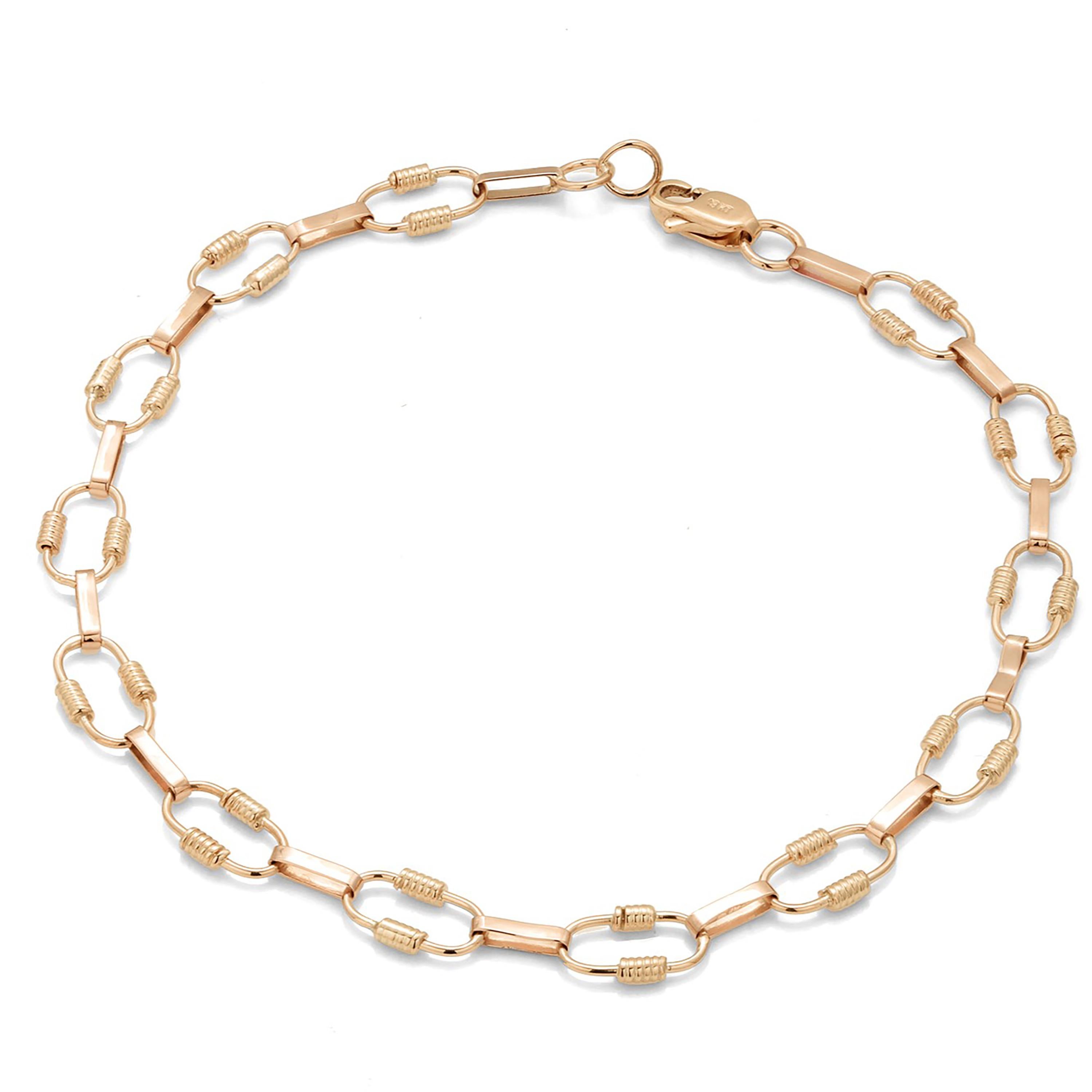 Antique 18K Yellow Gold Eslabon Bracelet For Sale 1