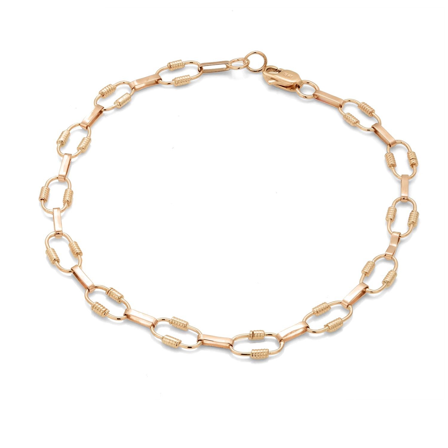Antique 18K Yellow Gold Eslabon Bracelet For Sale 3