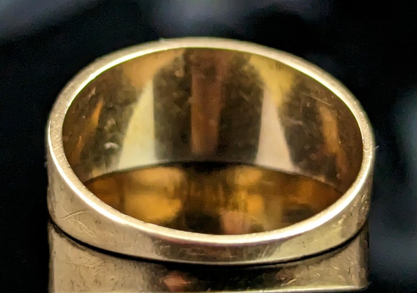 Antique 18k yellow gold Mizpah ring, Victorian  5