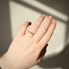 Antiker 18K Gelbgold & Platin 0,42ctw Old Cut Diamond 5 Stone Ring