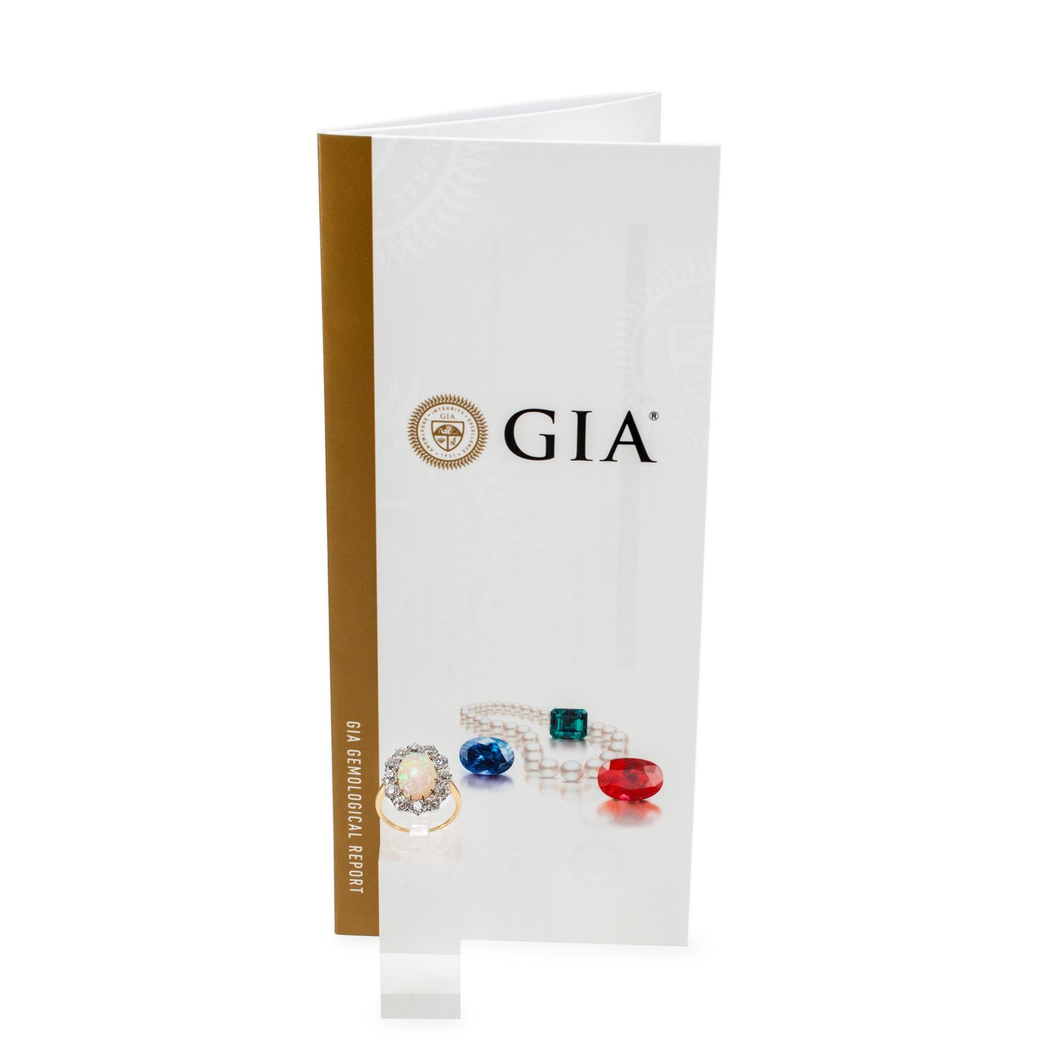 Antique 18K Yellow Gold & Platinum GIA Opal Old Miner Cut Diamond Cocktail Ring For Sale 2
