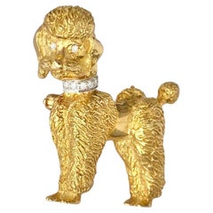 Vintage 18k Yellow Gold "Poodle" Pendant and Brooch