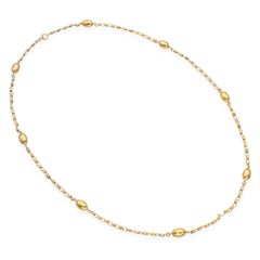 Antique 18k Yellow Gold Station Necklace