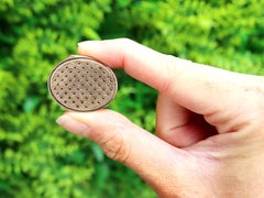 Antique 18k Yellow Gold Vinaigrette, Oval Form, Circa 1800