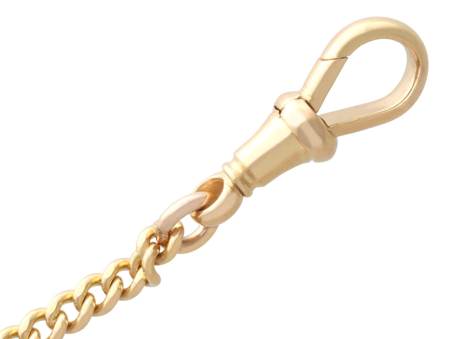 Antique 18k Yellow Gold Watch Chain Circa 1900 in vendita 6