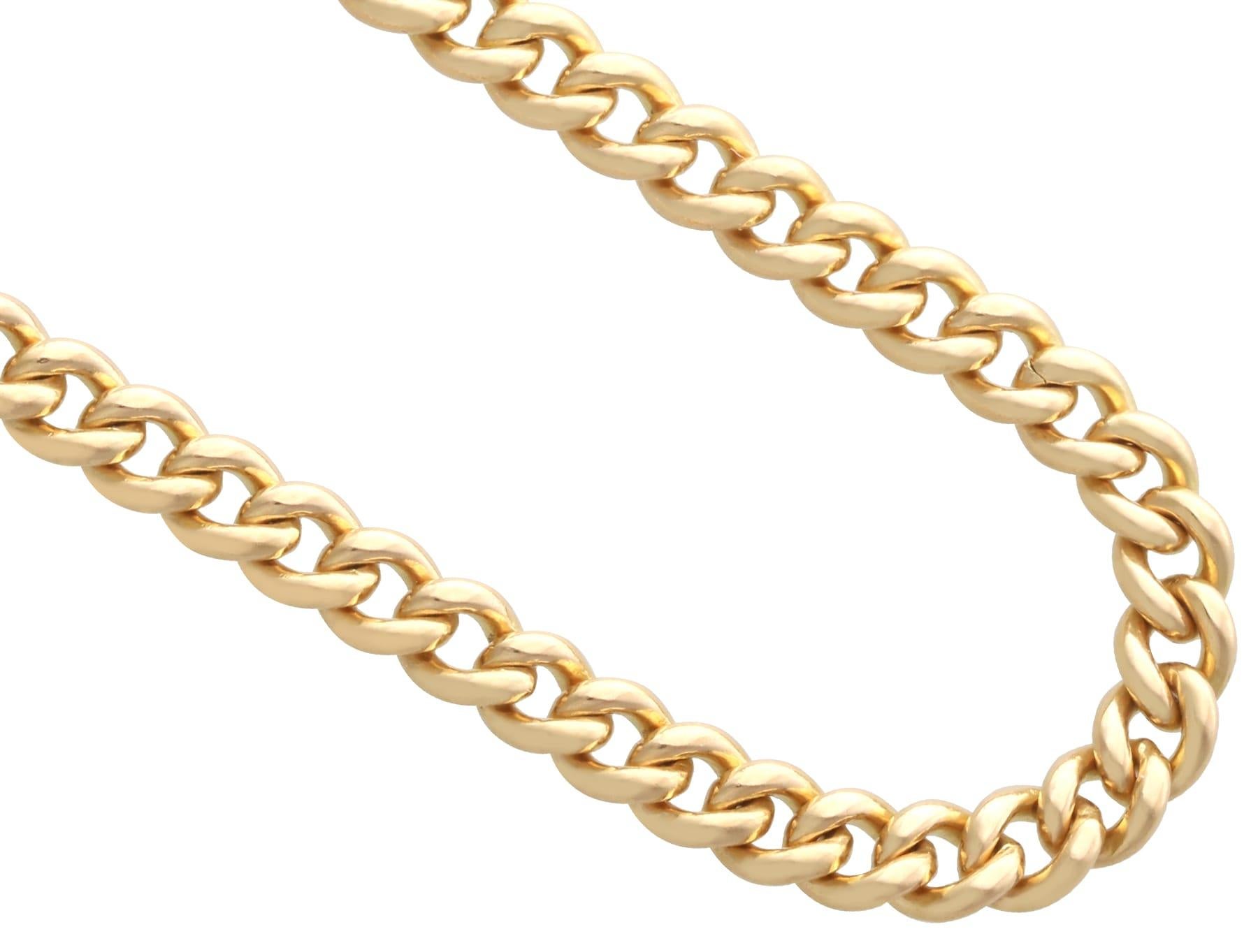 Antique 18k Yellow Gold Watch Chain Circa 1900 in vendita 1