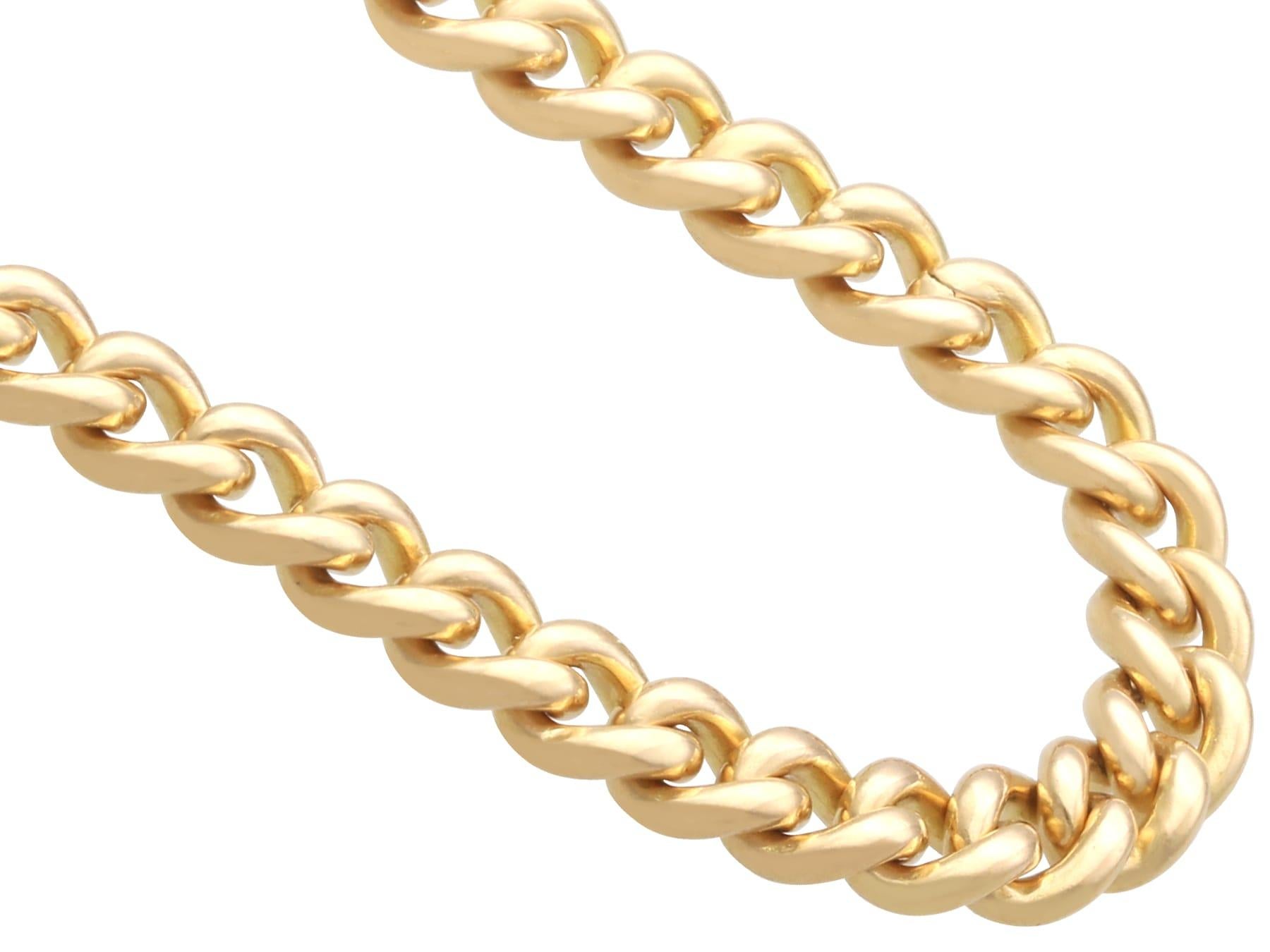 Antique 18k Yellow Gold Watch Chain Circa 1900 in vendita 2