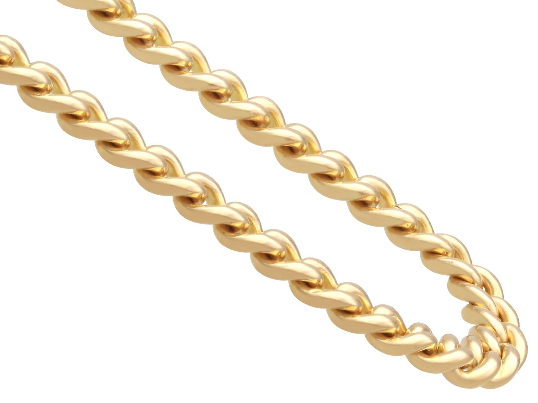 Antique 18k Yellow Gold Watch Chain Circa 1900 in vendita 3