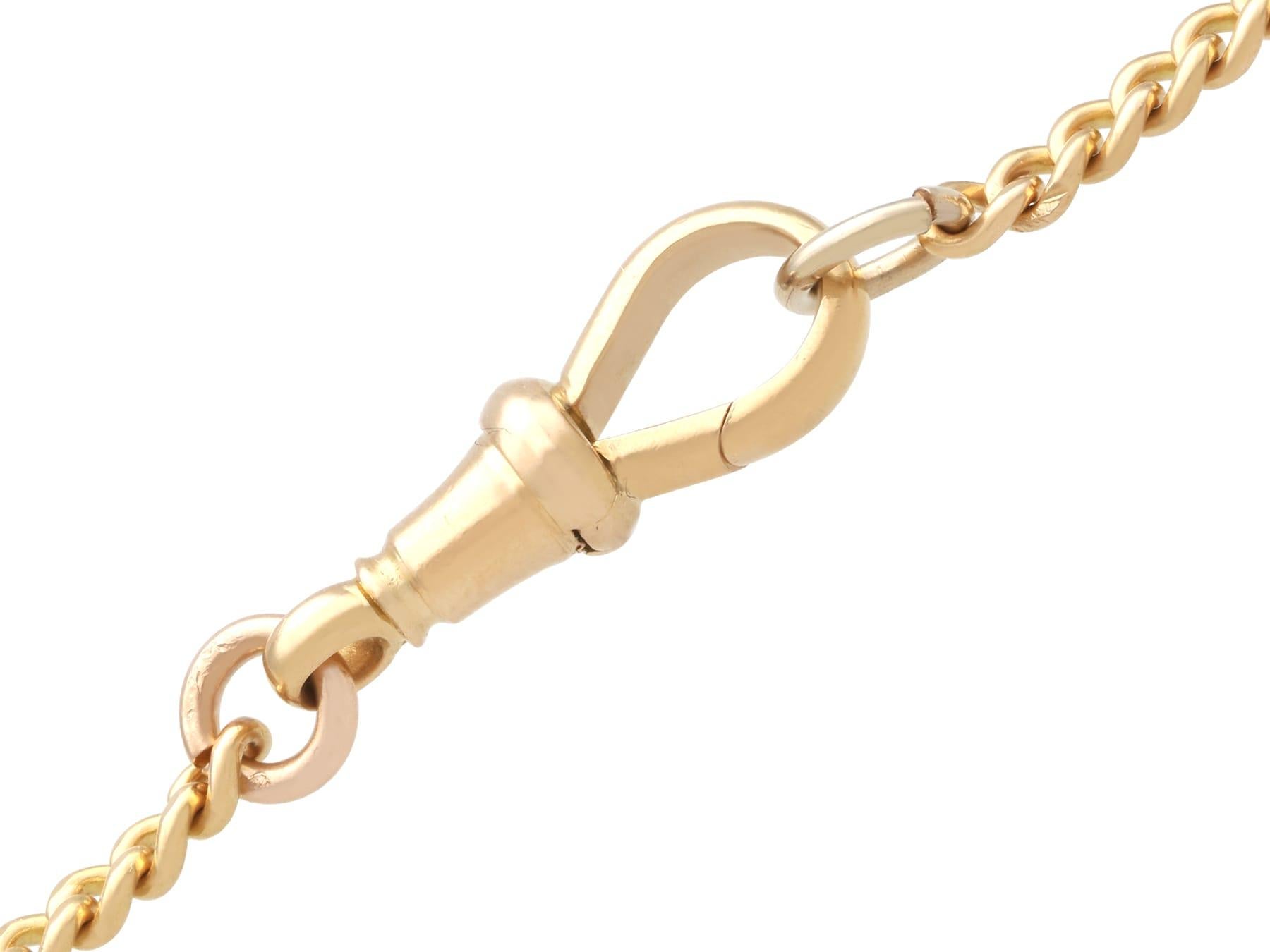 Antique 18k Yellow Gold Watch Chain Circa 1900 in vendita 4