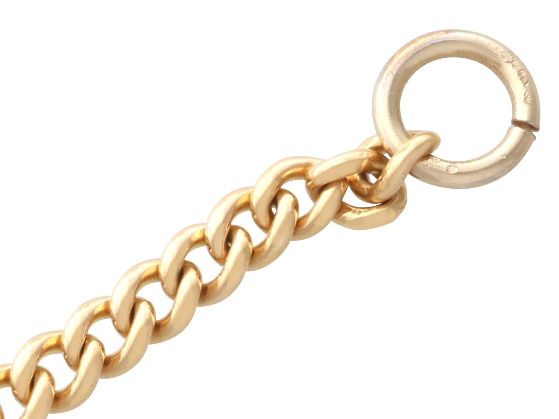 Antique 18k Yellow Gold Watch Chain Circa 1900 in vendita 5