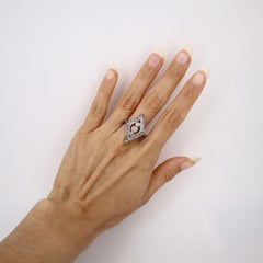 Antique 18kt Gold and Platinum Ring with Diamonds