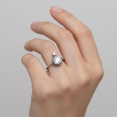 Anello di fidanzamento antico in oro 18kt con diamante da 1,70 carati