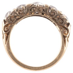 Antique 18kt Gold Five Stone Diamond Ring, Circa 1890, 2.8ct