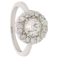 Antique 18kt Gold Ring with 2.68 Ctw in Diamonds - GIA Certif.