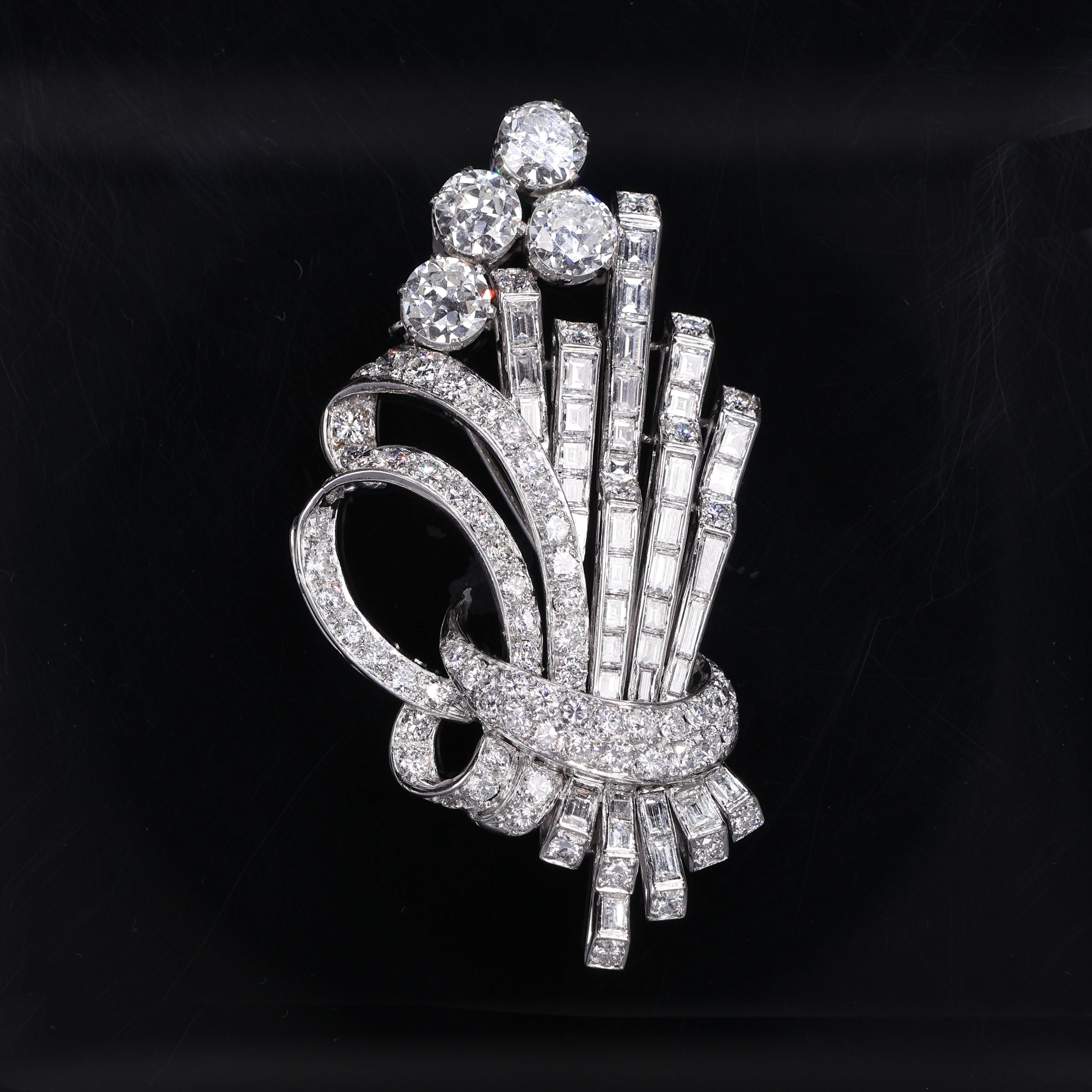 IMPORTANT NOTE:
✔ No additional costs will be added to this order.
✔ Shipping and customs duties are fully covered by us.
--------------------
This antique brooch, crafted in 18kt white gold, exudes timeless elegance and sophistication. Adorned with