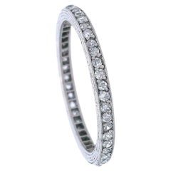 Antique 18kt White Gold Dimaonds Eternity Band