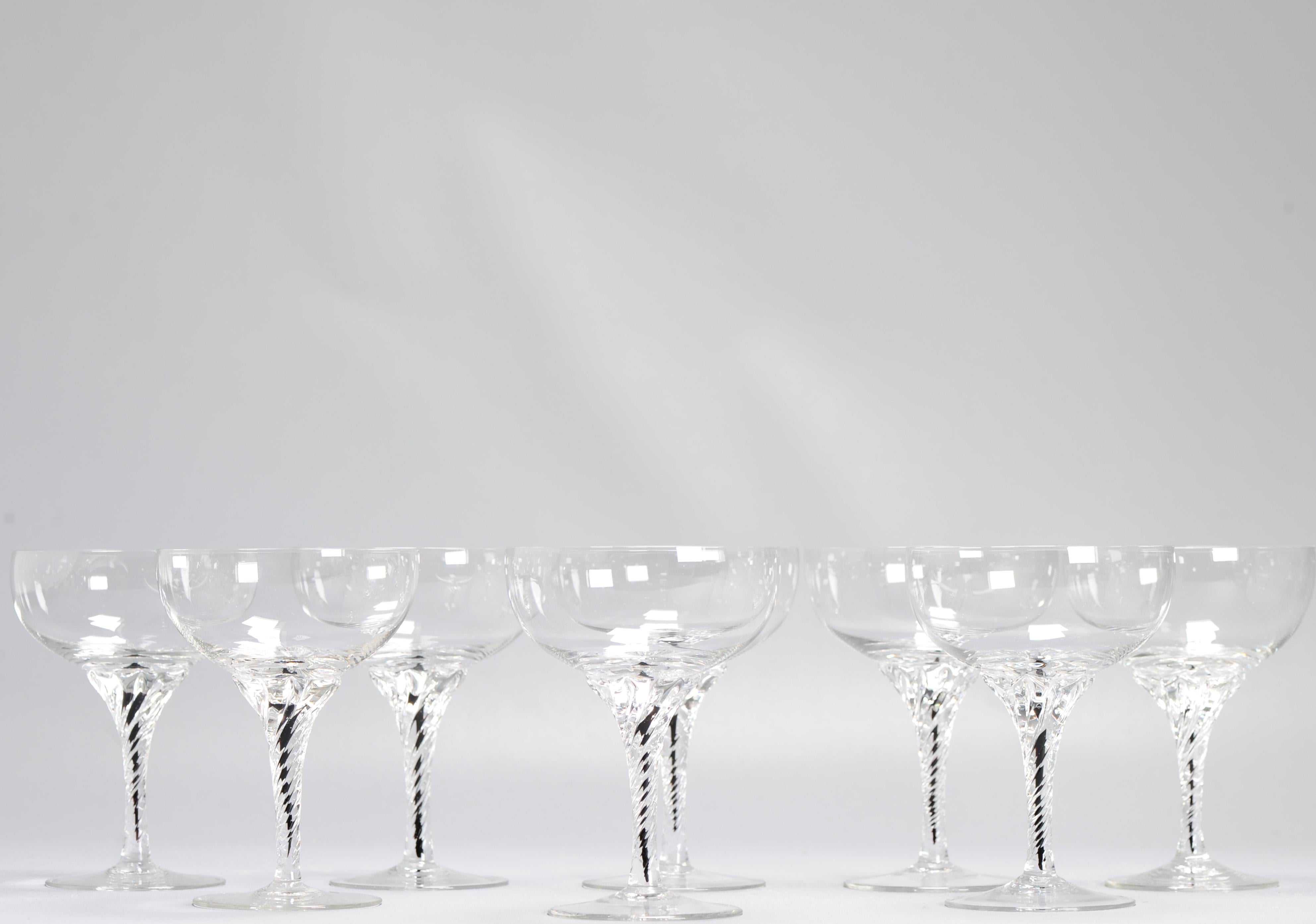 Antique 18th/19th century Dutch rare Black Airtwist Glasses and coupes For Sale 4