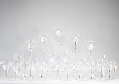 Antique 18th/19th century Dutch rare Black Airtwist Glasses and coupes