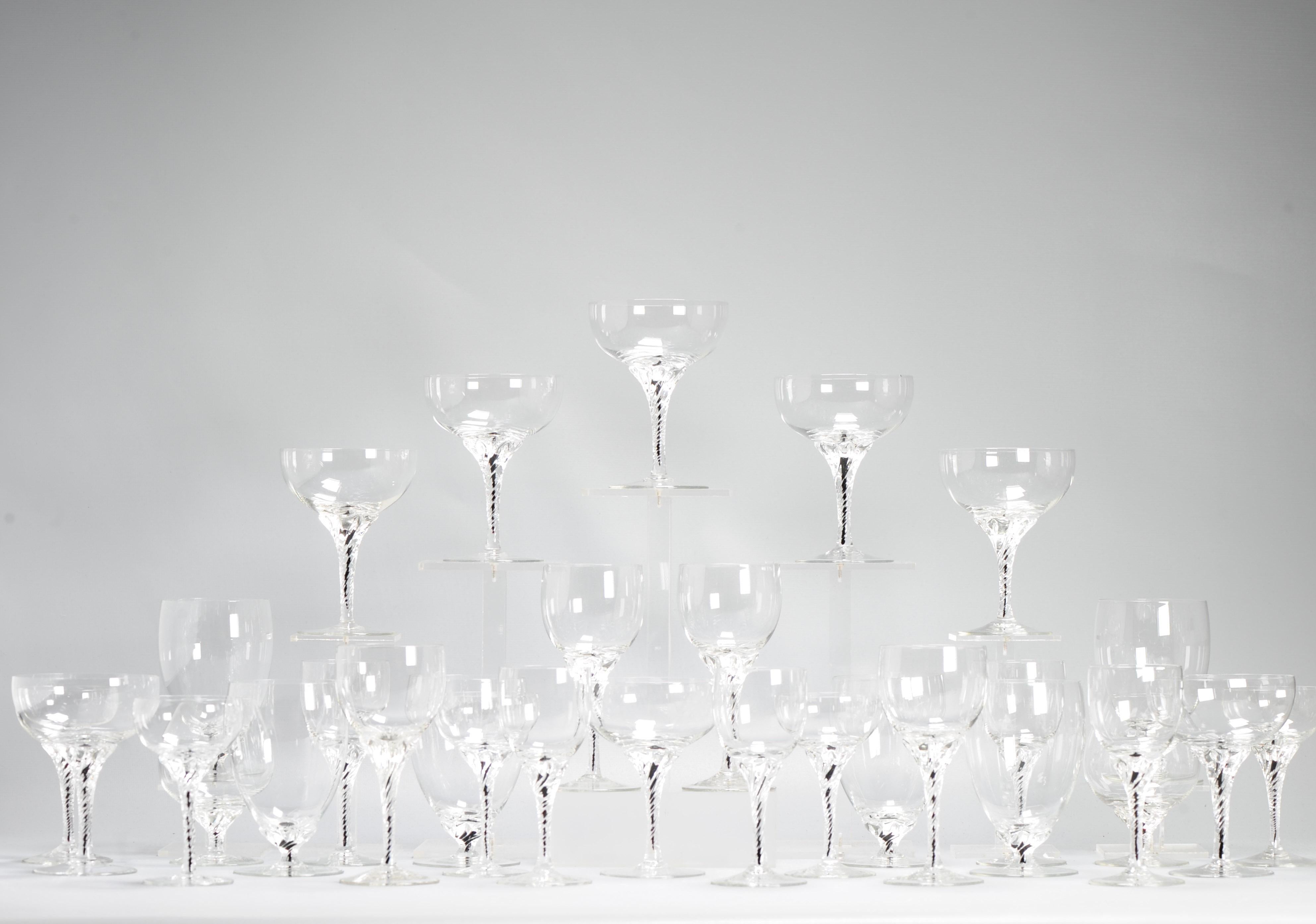 18th Century and Earlier Antique 18th/19th century Dutch rare Black Airtwist Glasses and coupes For Sale