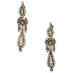 Antique 18th/19th Century Portuguese Chrysolite Chrysoberyl Pendant Earrings