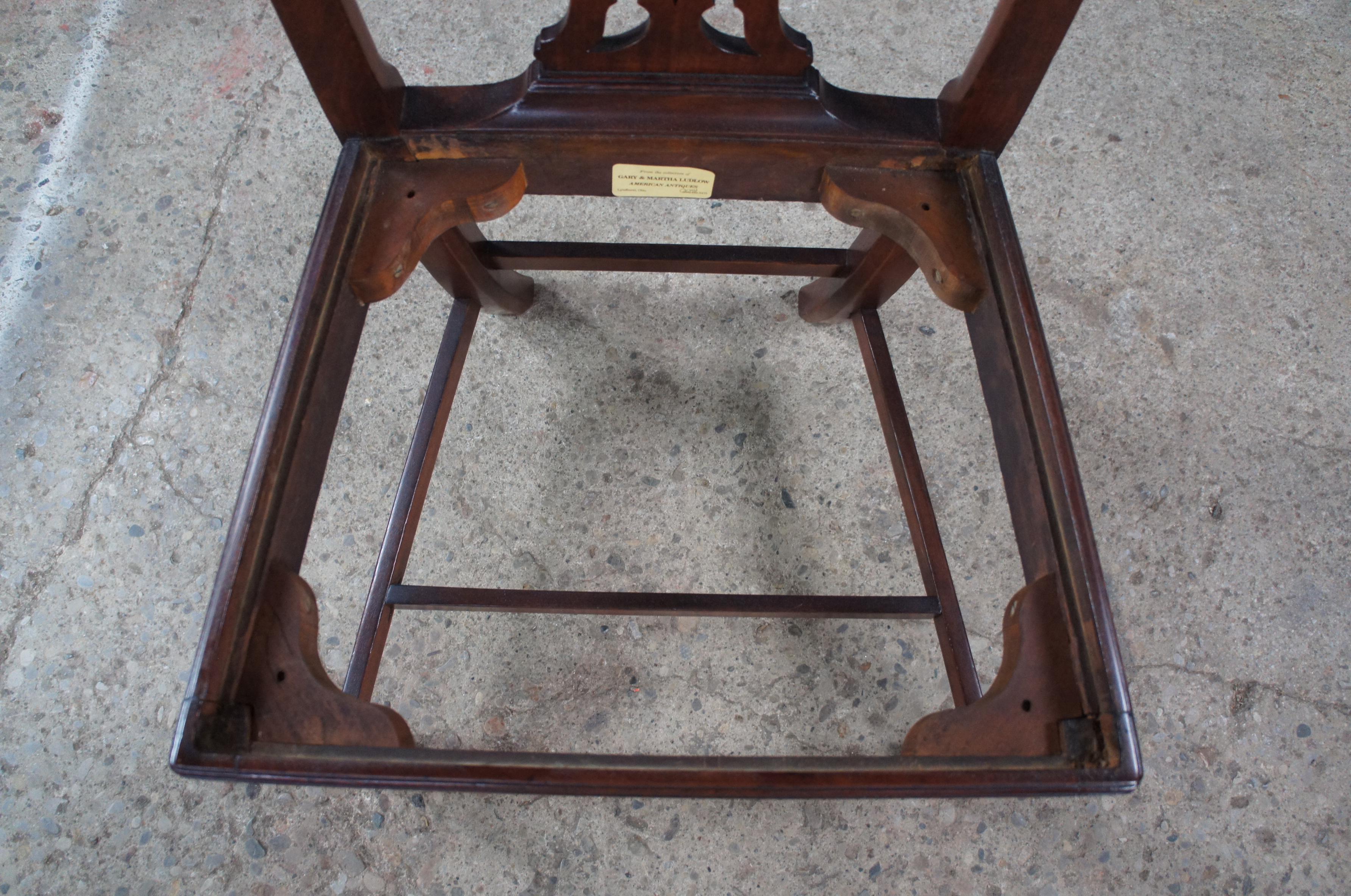 Antique 18th C. American Chippendale Pennsylvania Mahogany Dining Side Chair For Sale 6