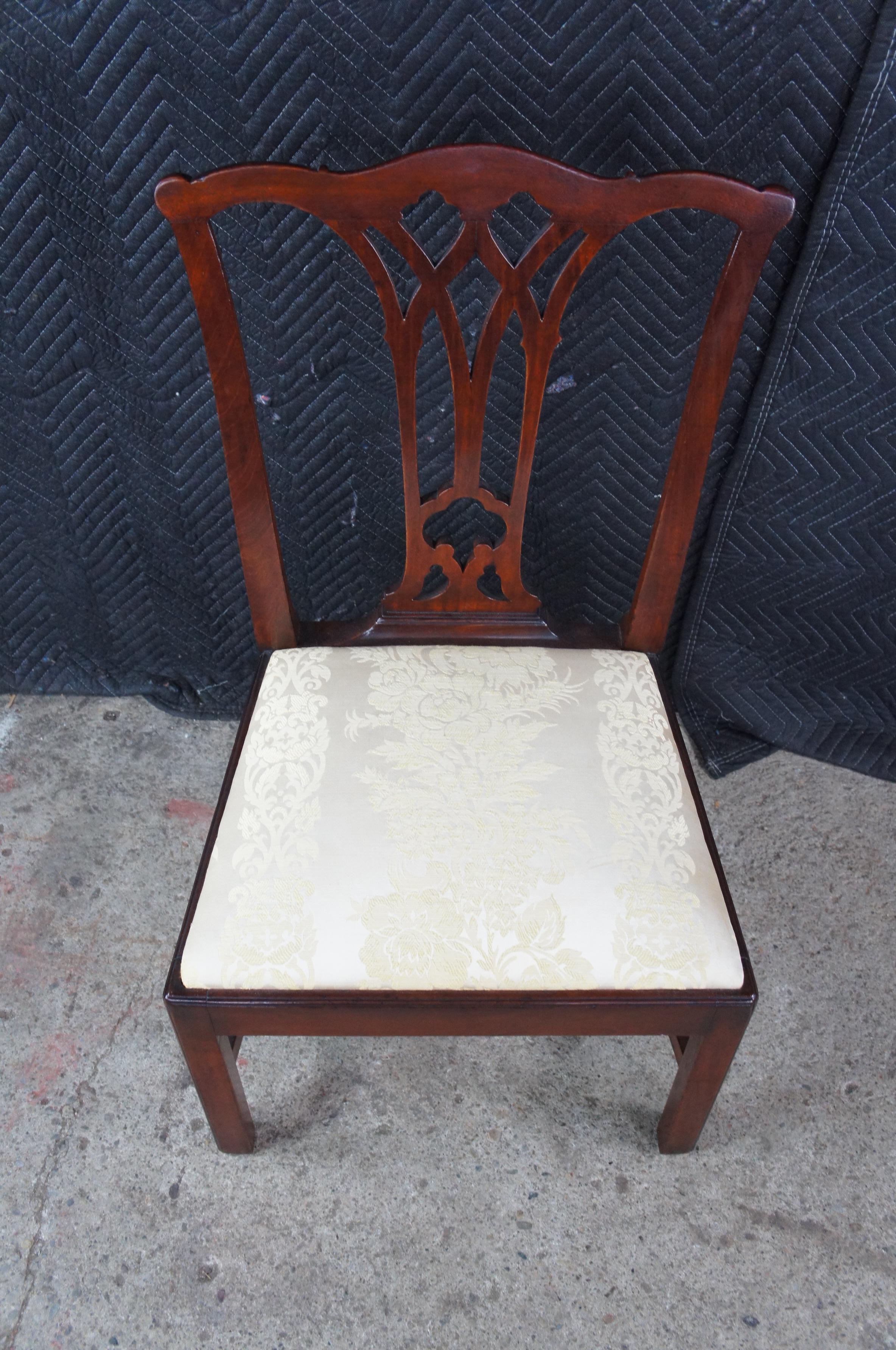 18th Century and Earlier Antique 18th C. American Chippendale Pennsylvania Mahogany Dining Side Chair For Sale