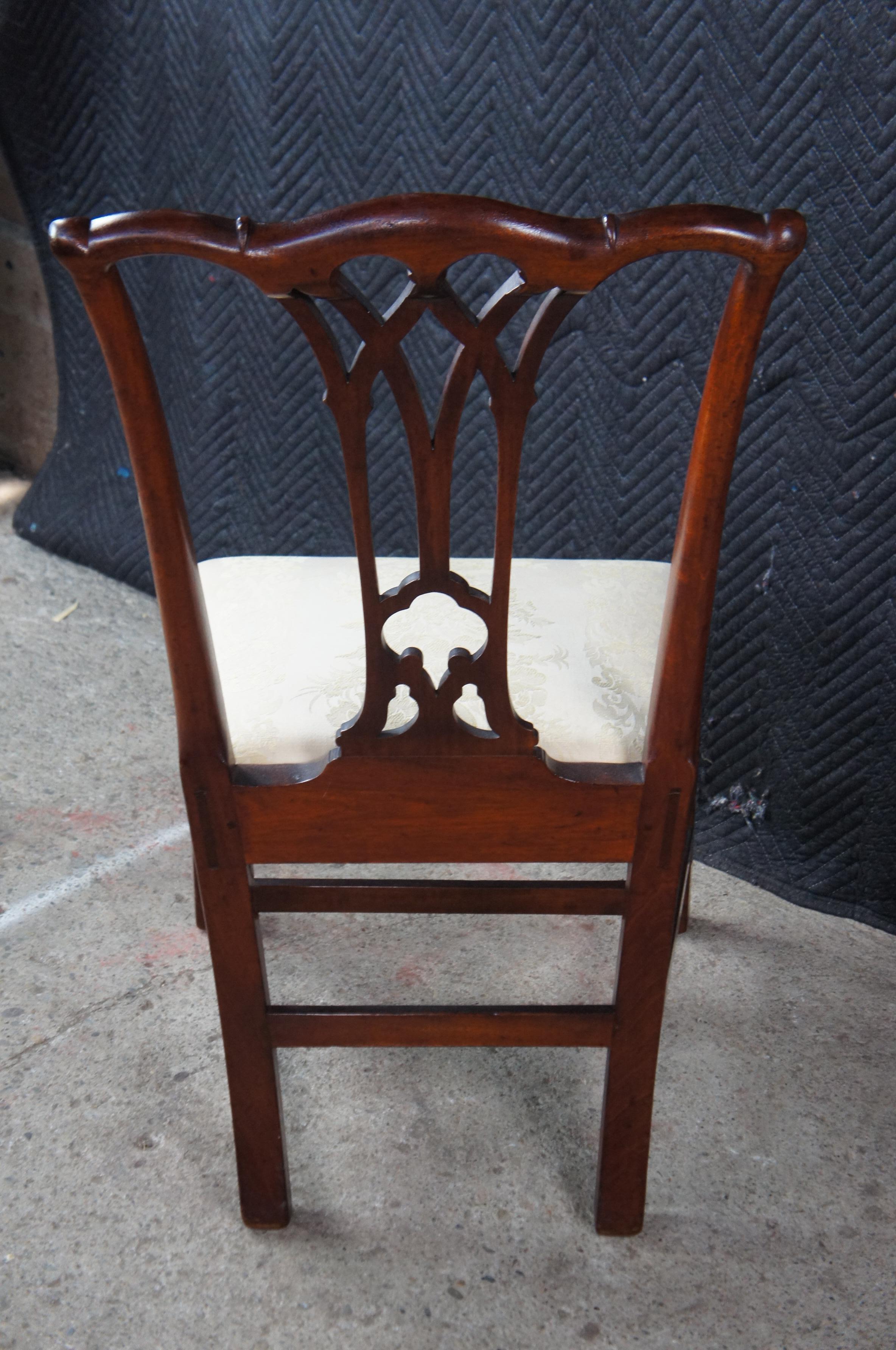Antique 18th C. American Chippendale Pennsylvania Mahogany Dining Side Chair For Sale 2