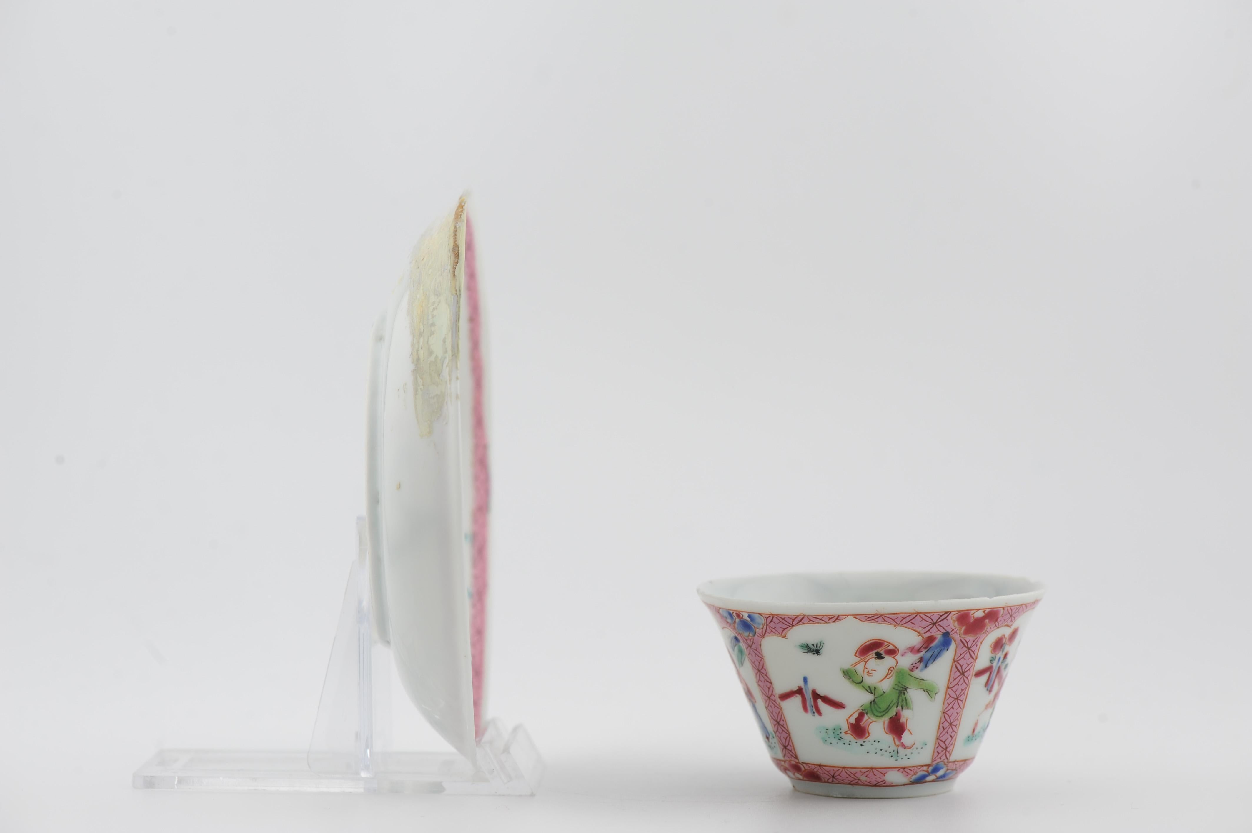 Bol en porcelaine chinoise antique du 18e siècle Yongzheng / Qianlong Fencai Chine en vente 5