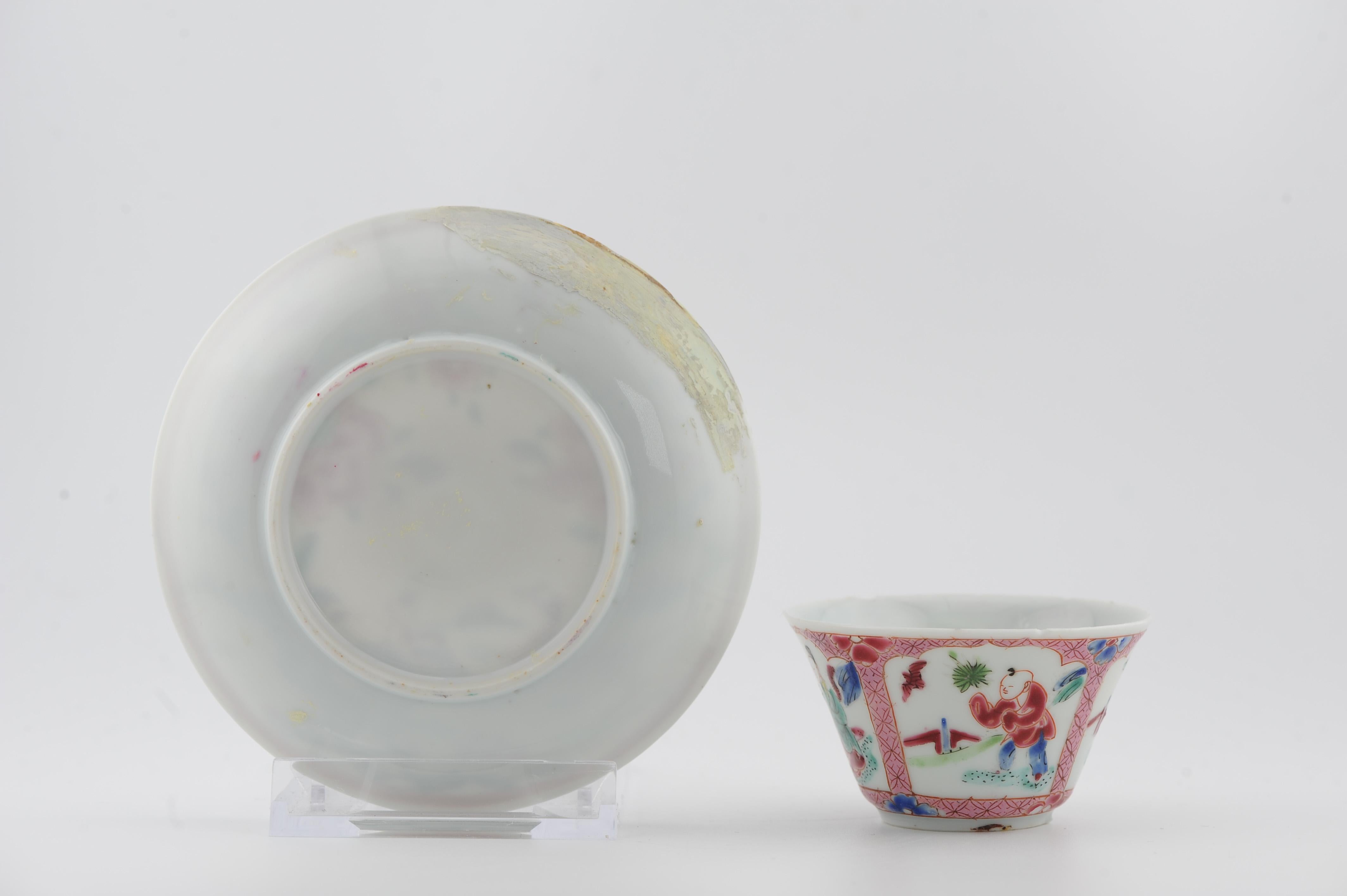 Bol en porcelaine chinoise antique du 18e siècle Yongzheng / Qianlong Fencai Chine en vente 6