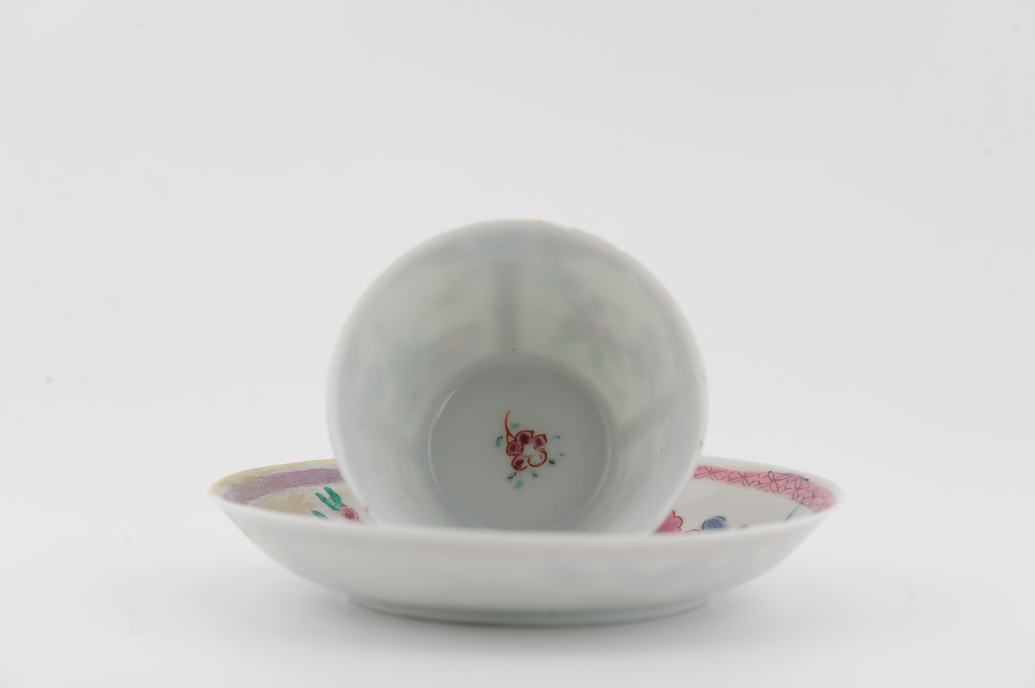 Bol en porcelaine chinoise antique du 18e siècle Yongzheng / Qianlong Fencai Chine en vente 7