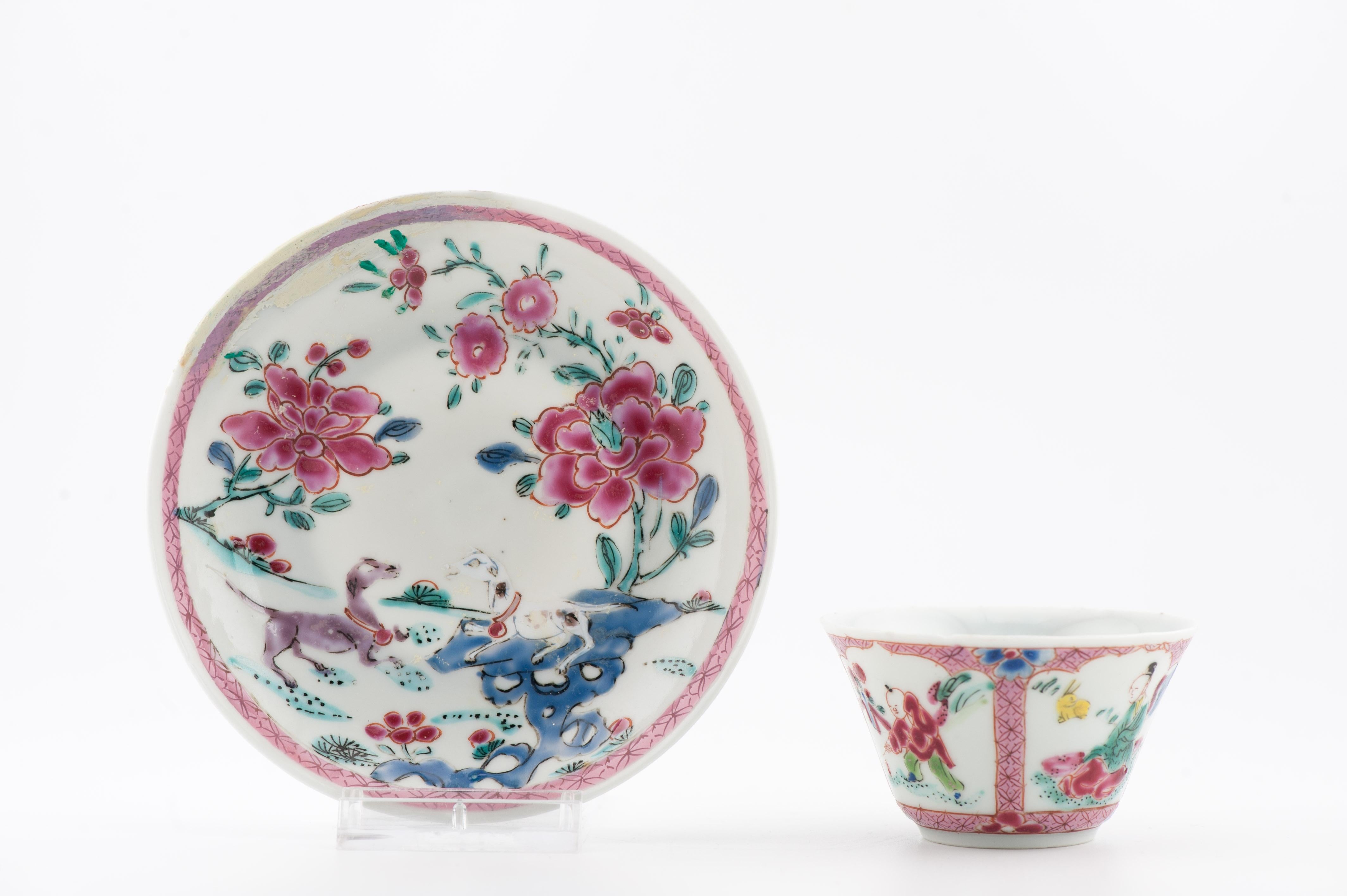 Bol en porcelaine chinoise antique du 18e siècle Yongzheng / Qianlong Fencai Chine en vente 9