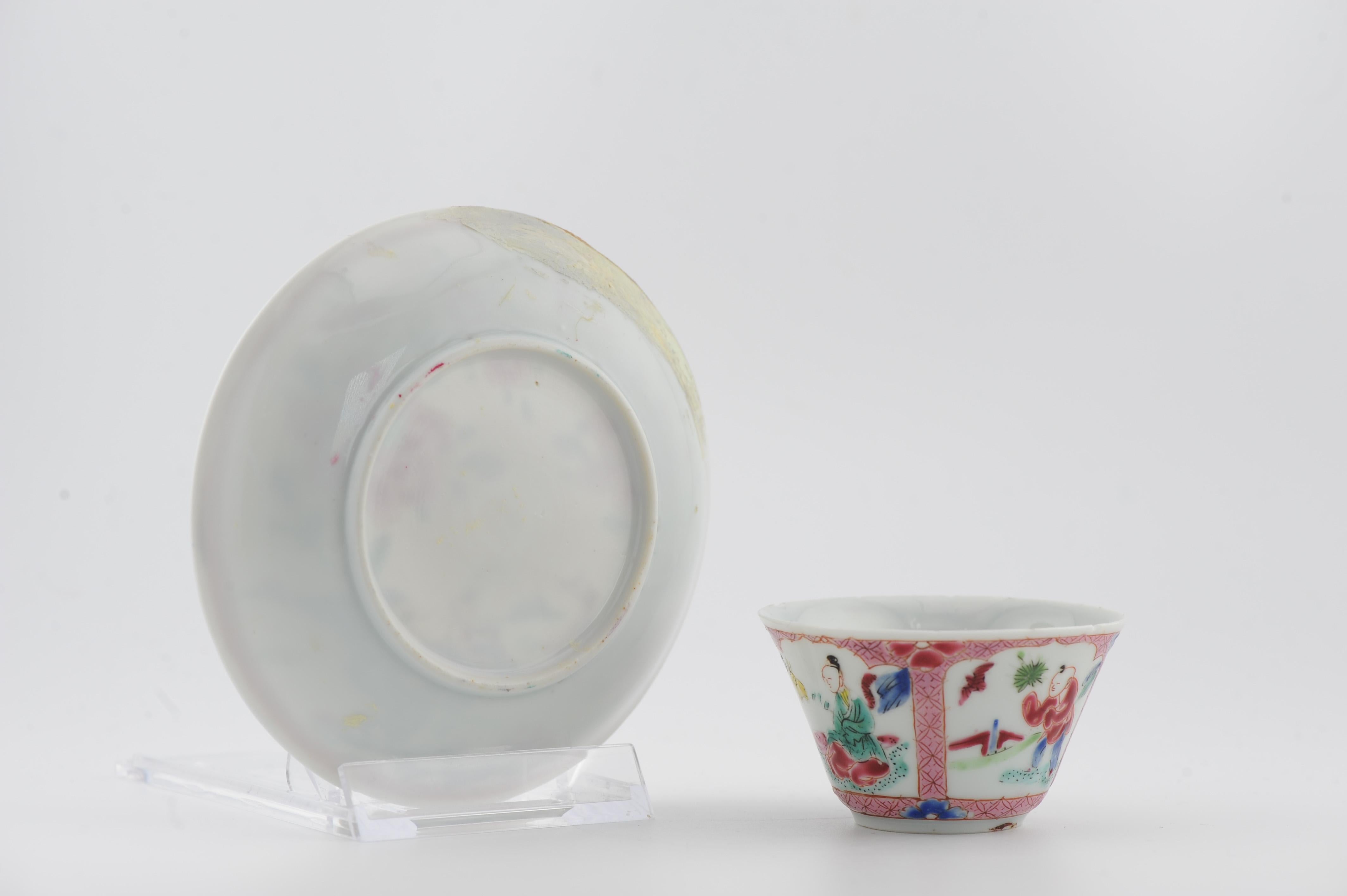 Bol en porcelaine chinoise antique du 18e siècle Yongzheng / Qianlong Fencai Chine en vente 10