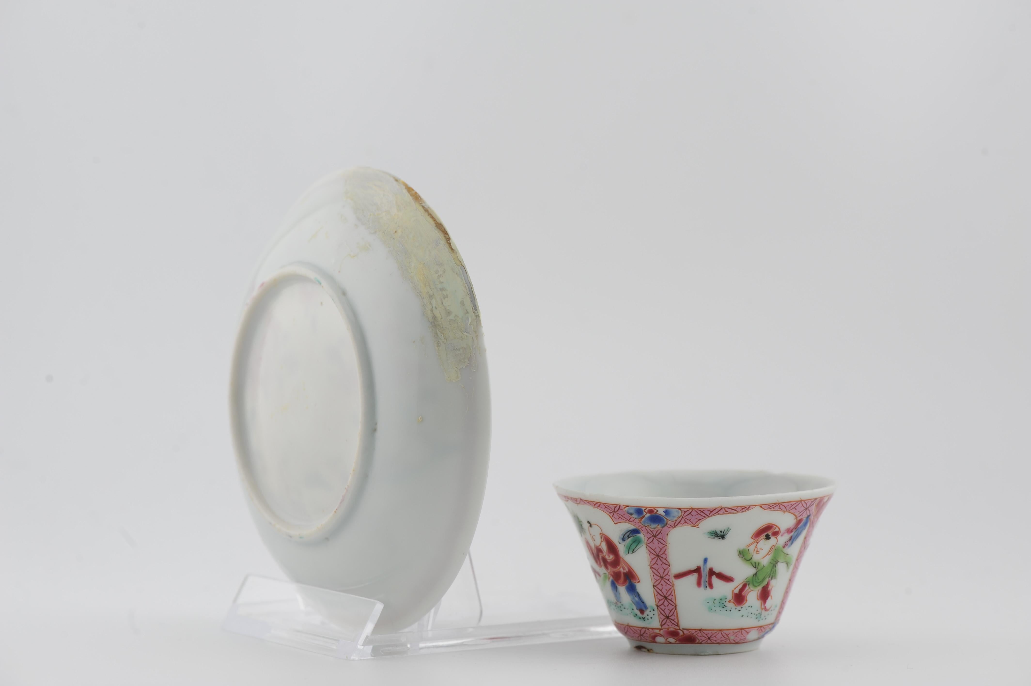Bol en porcelaine chinoise antique du 18e siècle Yongzheng / Qianlong Fencai Chine en vente 11