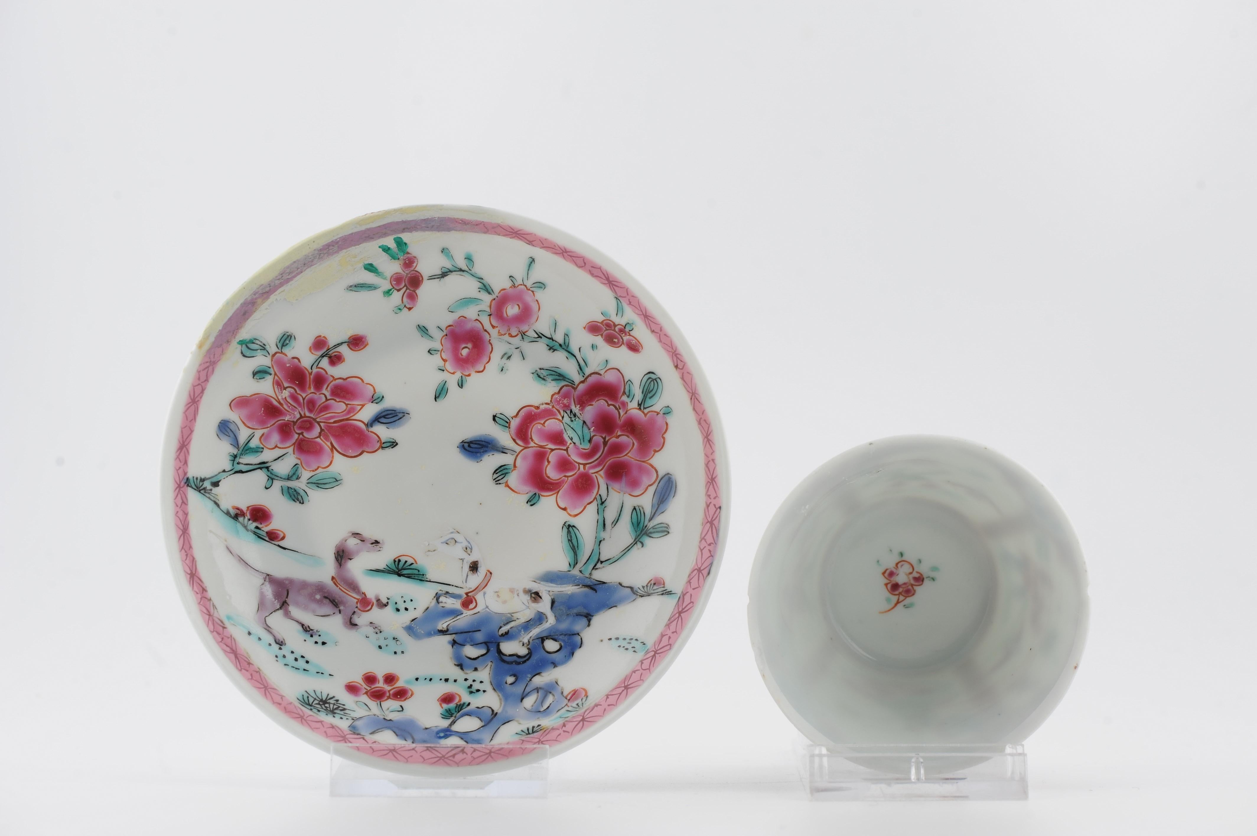 Bol en porcelaine chinoise antique du 18e siècle Yongzheng / Qianlong Fencai Chine Excellent état - En vente à Amsterdam, Noord Holland